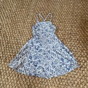 Open back cross cross skater dress